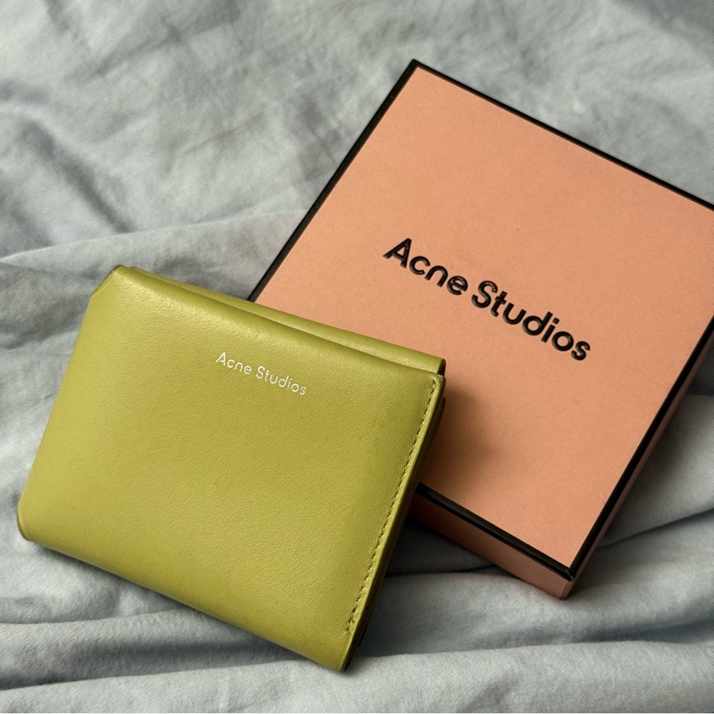 Acne Studios Compact Wallet Green